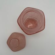 Pink vintage cotton pot in cracked glass paste Marcel Franck