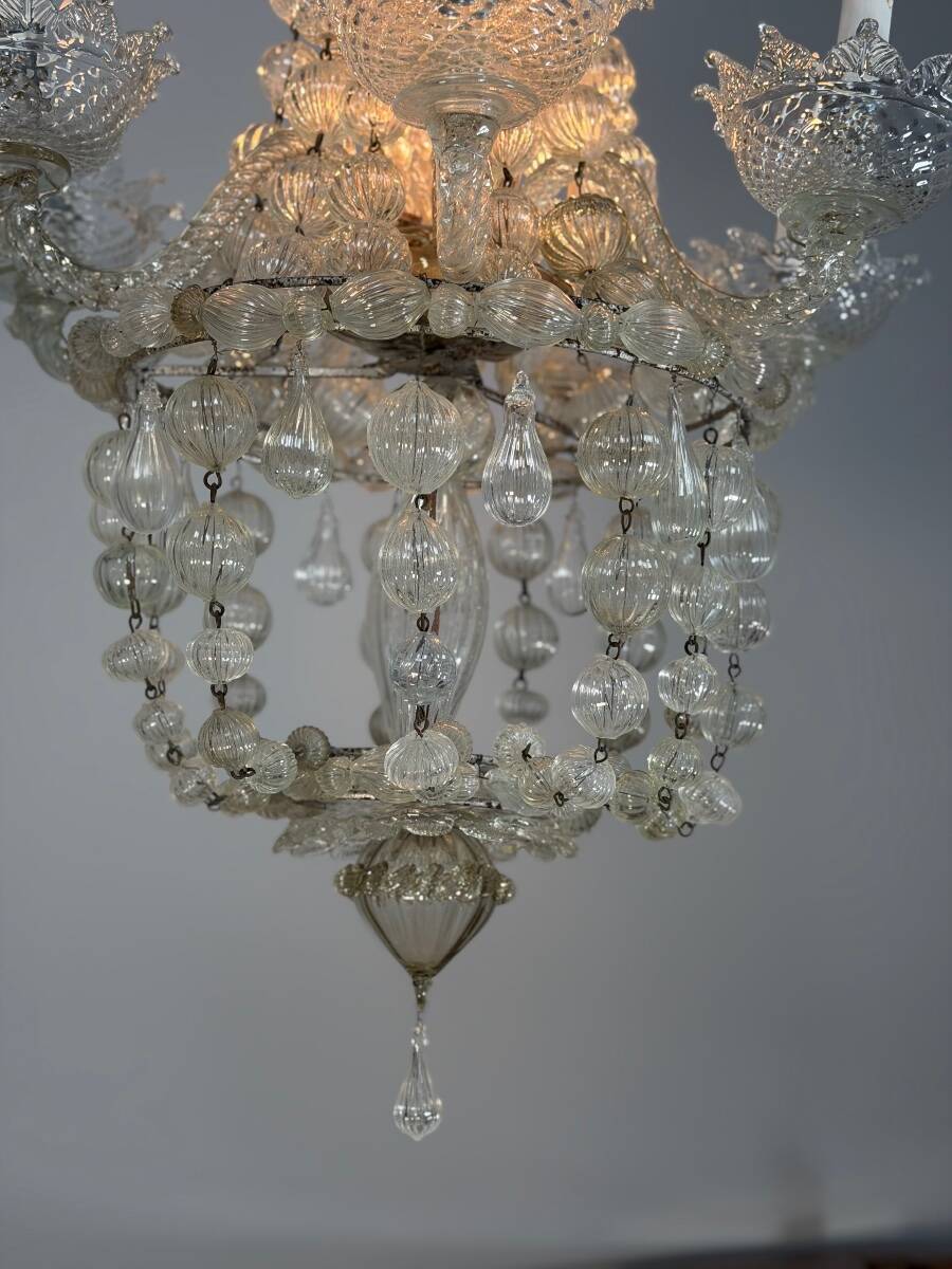 Lustre made of Murano glass beads, Venice around 1900