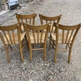 5 mulched bistro chairs