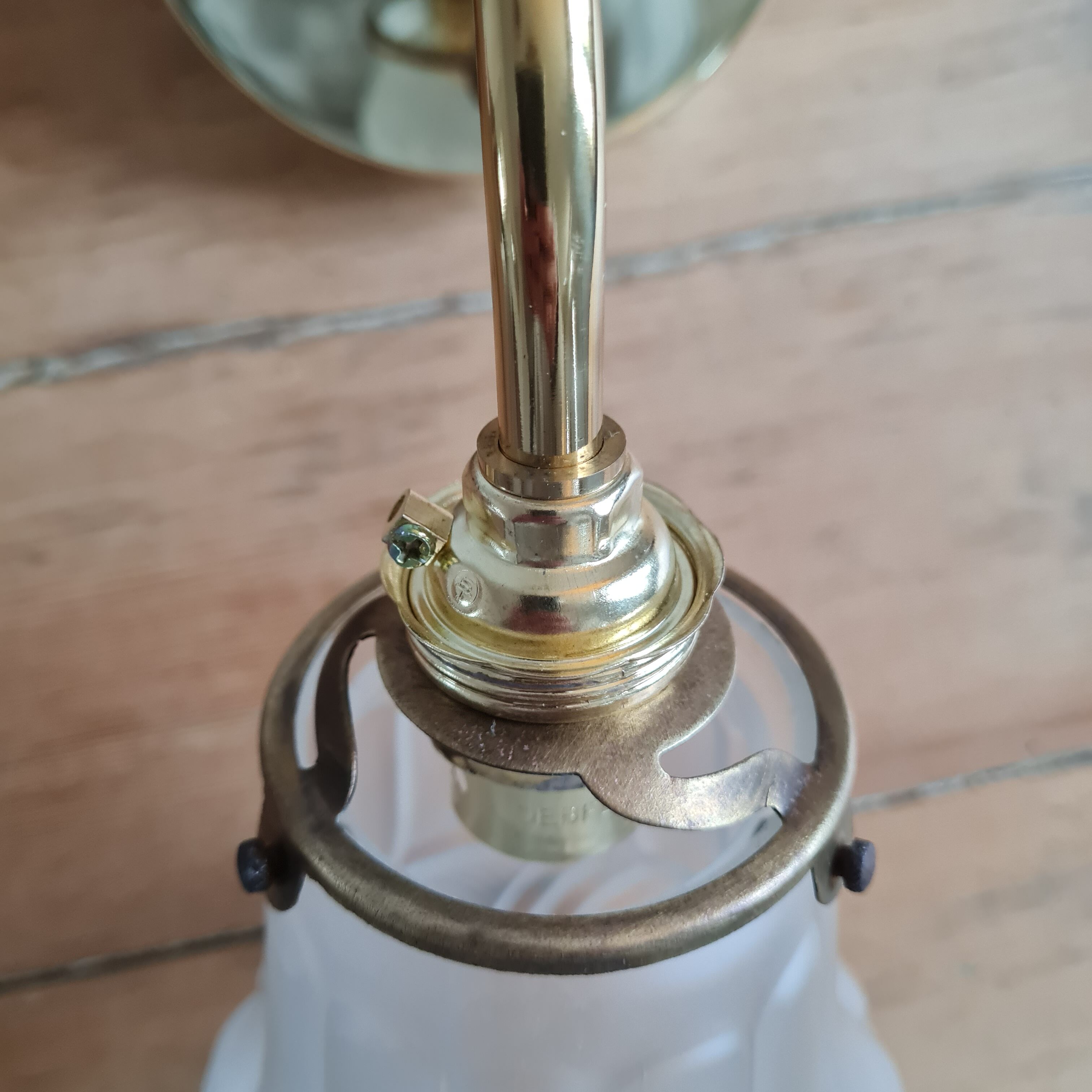 Vintage glass globe wall lamp