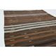 1970s vintage Turkish Oushak handmade wool cotton brown runner rug 170x317
