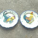 Flat plate the hen et coq earthenware Luneville series