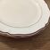 Set of 6 ivory scalloped dessert plates