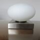 Lampe métal chromé et opaline années 80 90