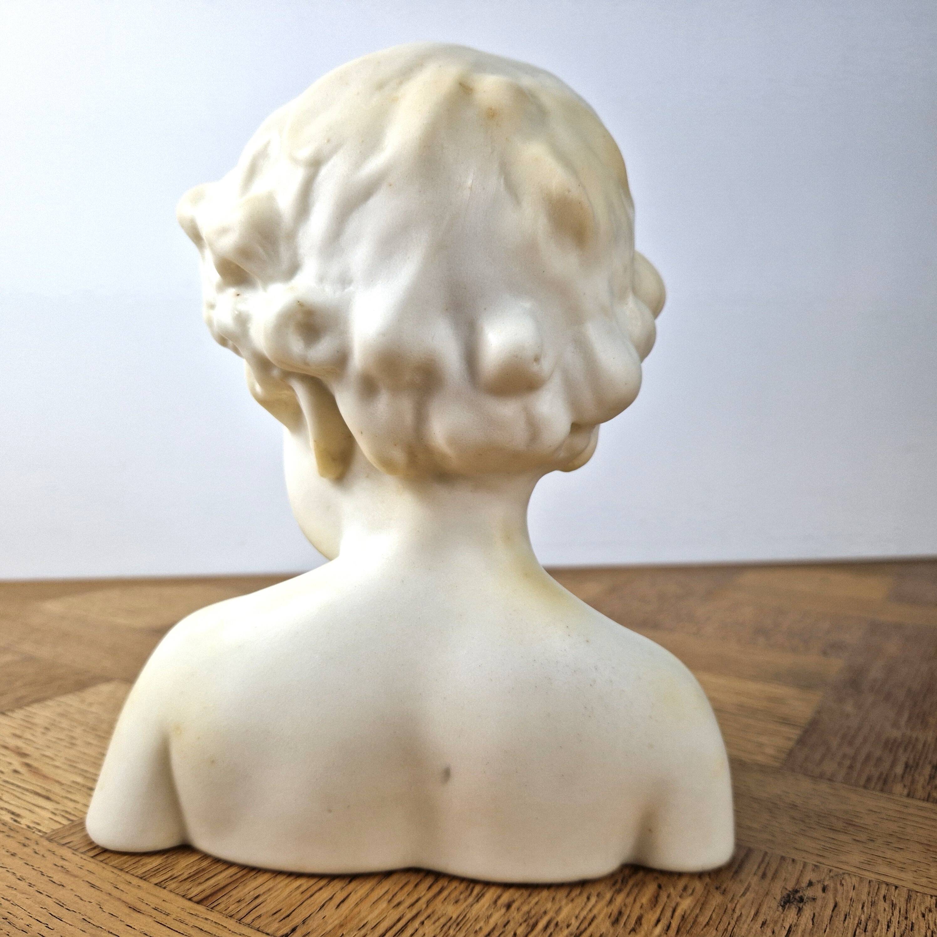 Vintage wax child statue - sculpture