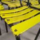 18 yellow metal bistro chairs