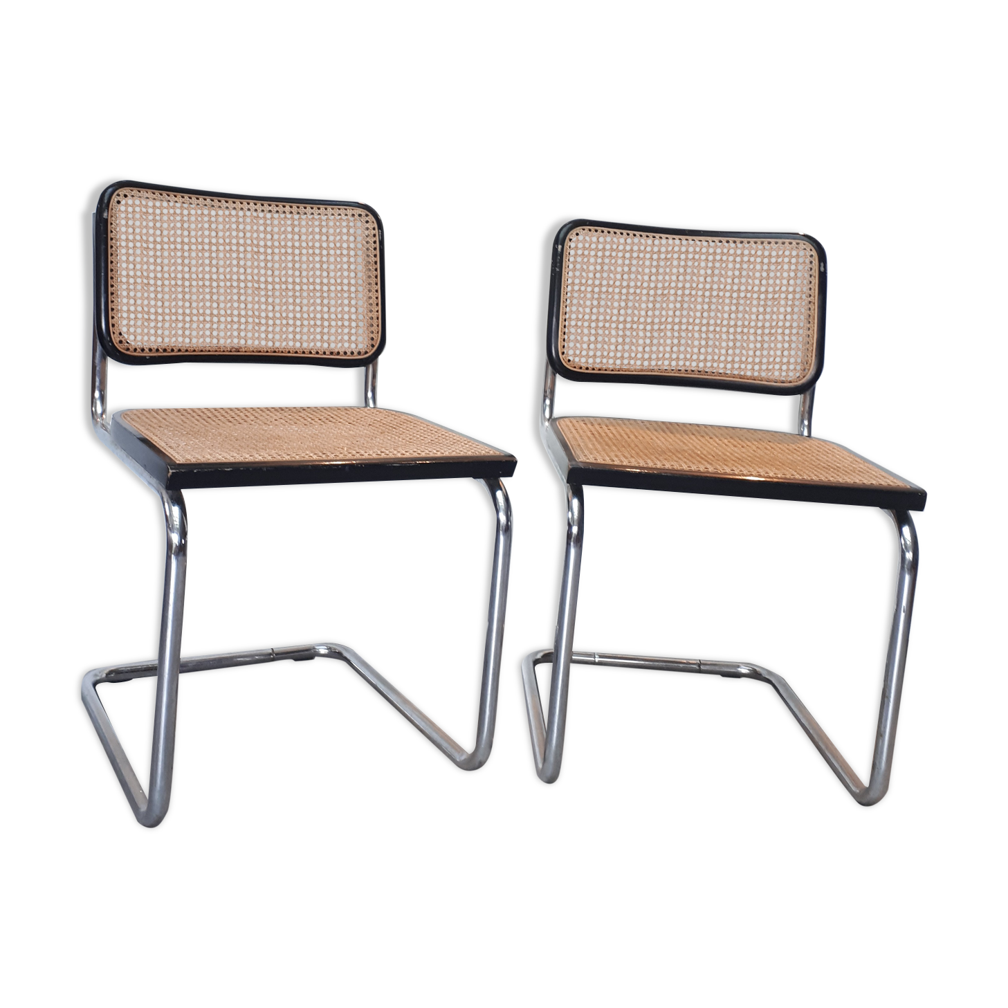 Paire de chaises Cesca par Marcel Breuer
