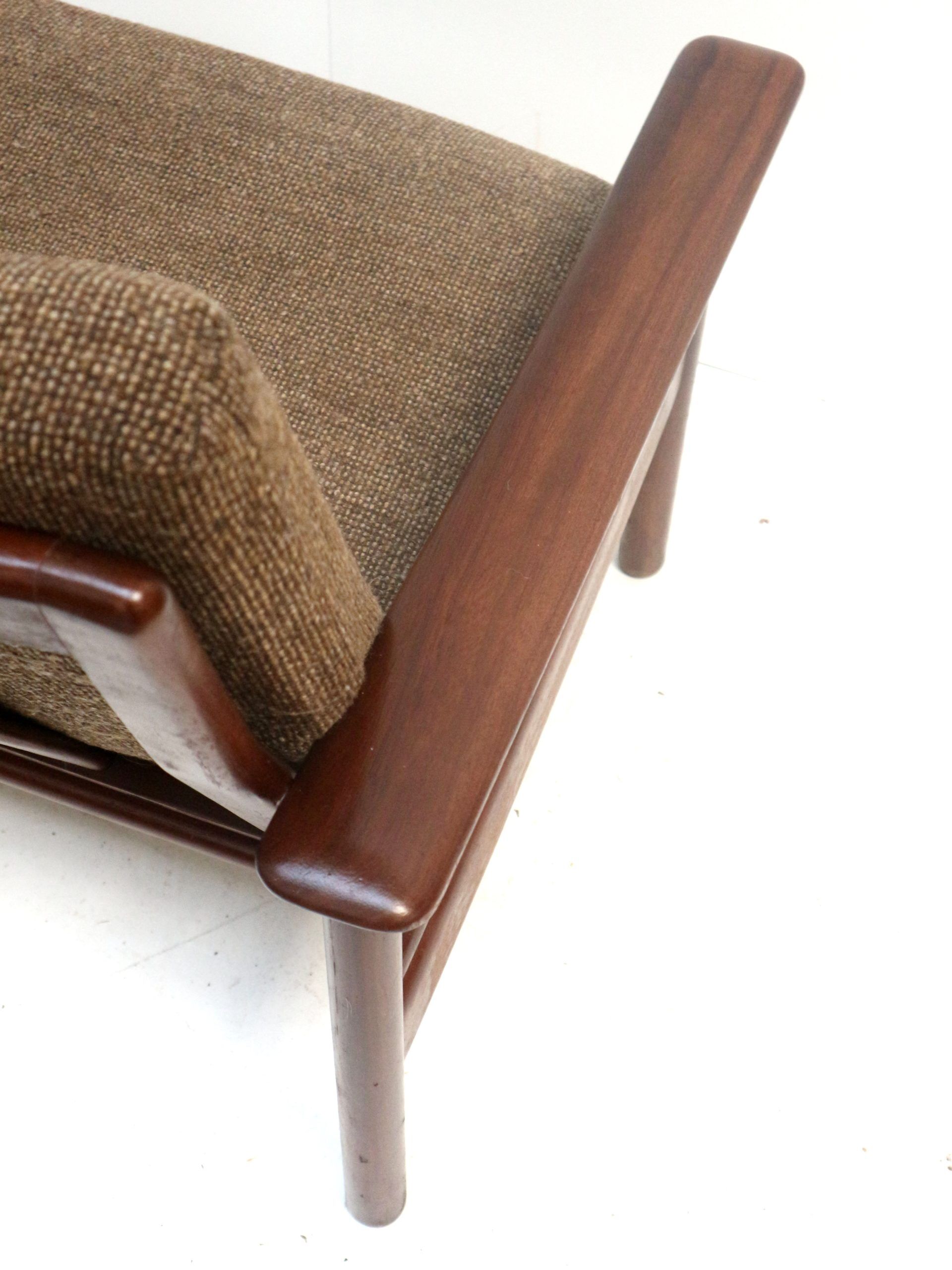 Vintage 3-seater Danish teak design sofa from the 1960s