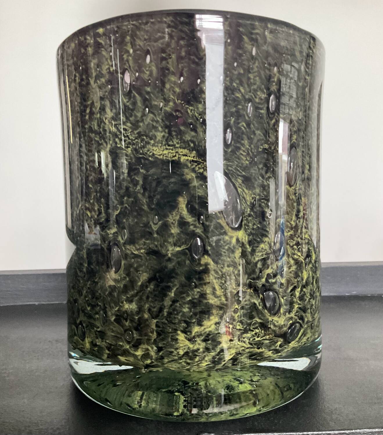 Vintage glass paste pot cover