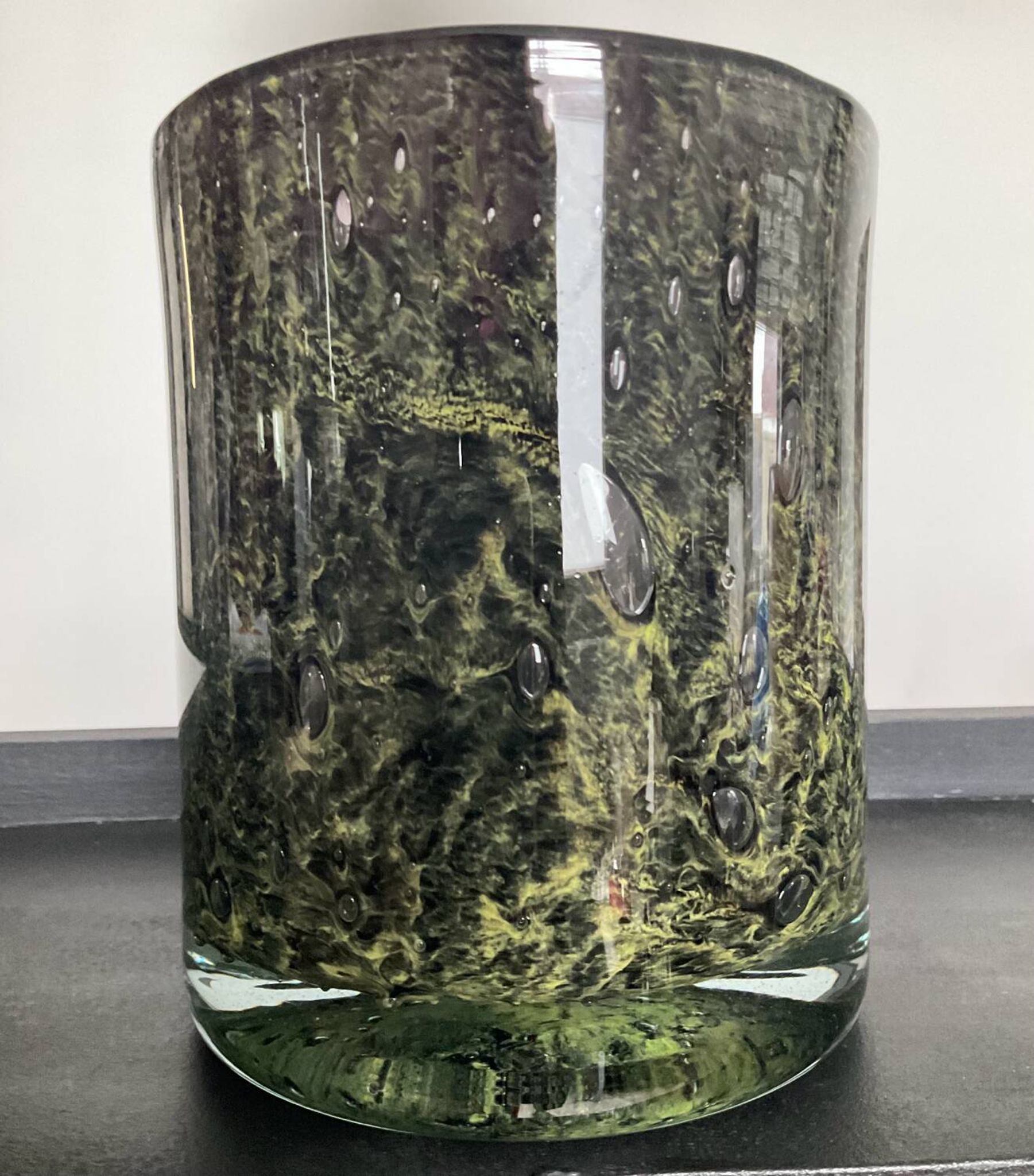 Vintage glass paste pot cover