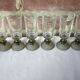 6 flûtes Vemam made in Italy pied vert