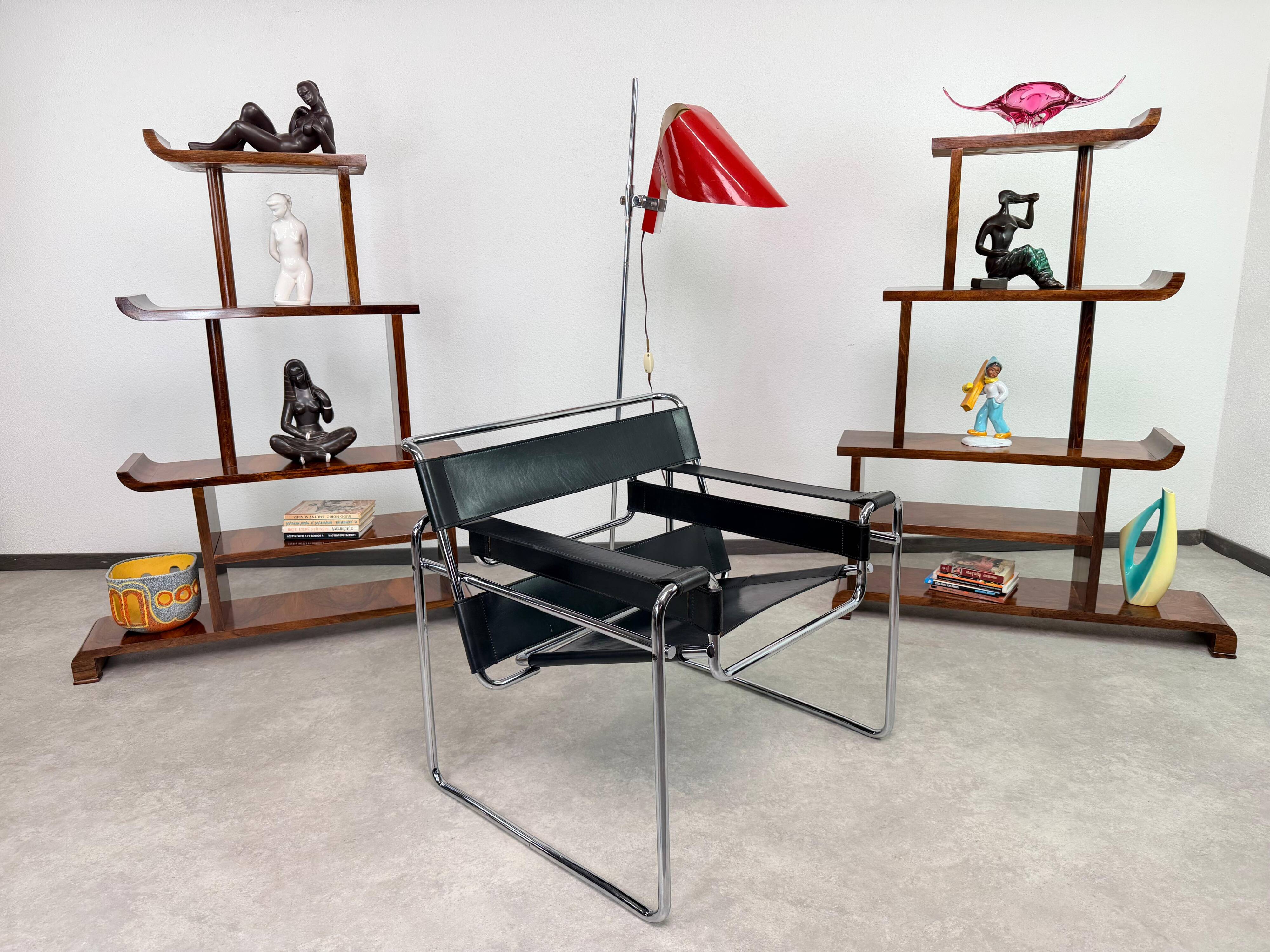 Paire de rares étagères à gradins / séparateurs de pièces de style Art Déco ancien