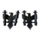 Pair of Brutalist Wrought Iron Eagle Wall Sconces