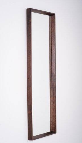 Long Rosewood Wall Mirror, Denmark, 1960s