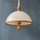 Suspension Steinhauer blanche en plexiglas avec éléments en bois