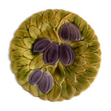 Dessert plate in Sarreguemines majolica