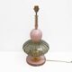 Pair of Geometric Murano Glass Table Lamps in Pink and Green,Sottsass Style