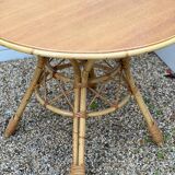 Vintage rattan dining table.