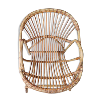 Magnifique fauteuil rotin vintage