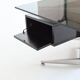 Bureau d'angle exécutif Abbondinterni en acajou et verre, Italie, 1970