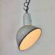Suspension industrielle en émail gris, années 1960