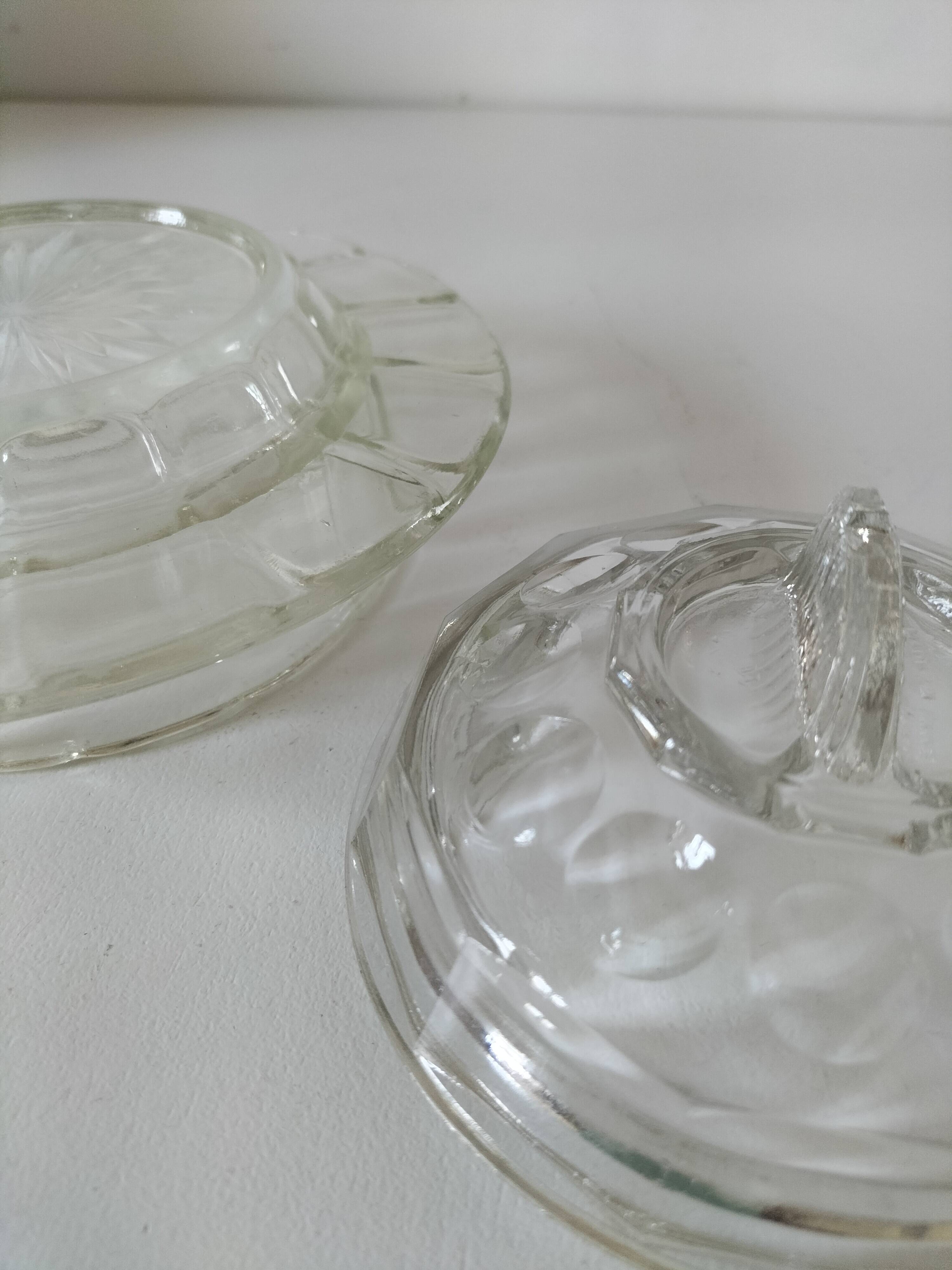 Pressed glass bell jar from the 50s