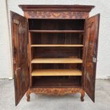 Wardrobe 2 doors Louis XV walnut of the XlX th siecle