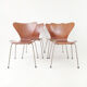 Set of 4 chairs teak by Arne Jacobsen Series 7 3107