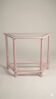 Console en Bois Massif – Finition Cérusé Rose