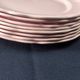 8 vintage dessert plates Salins powder pink