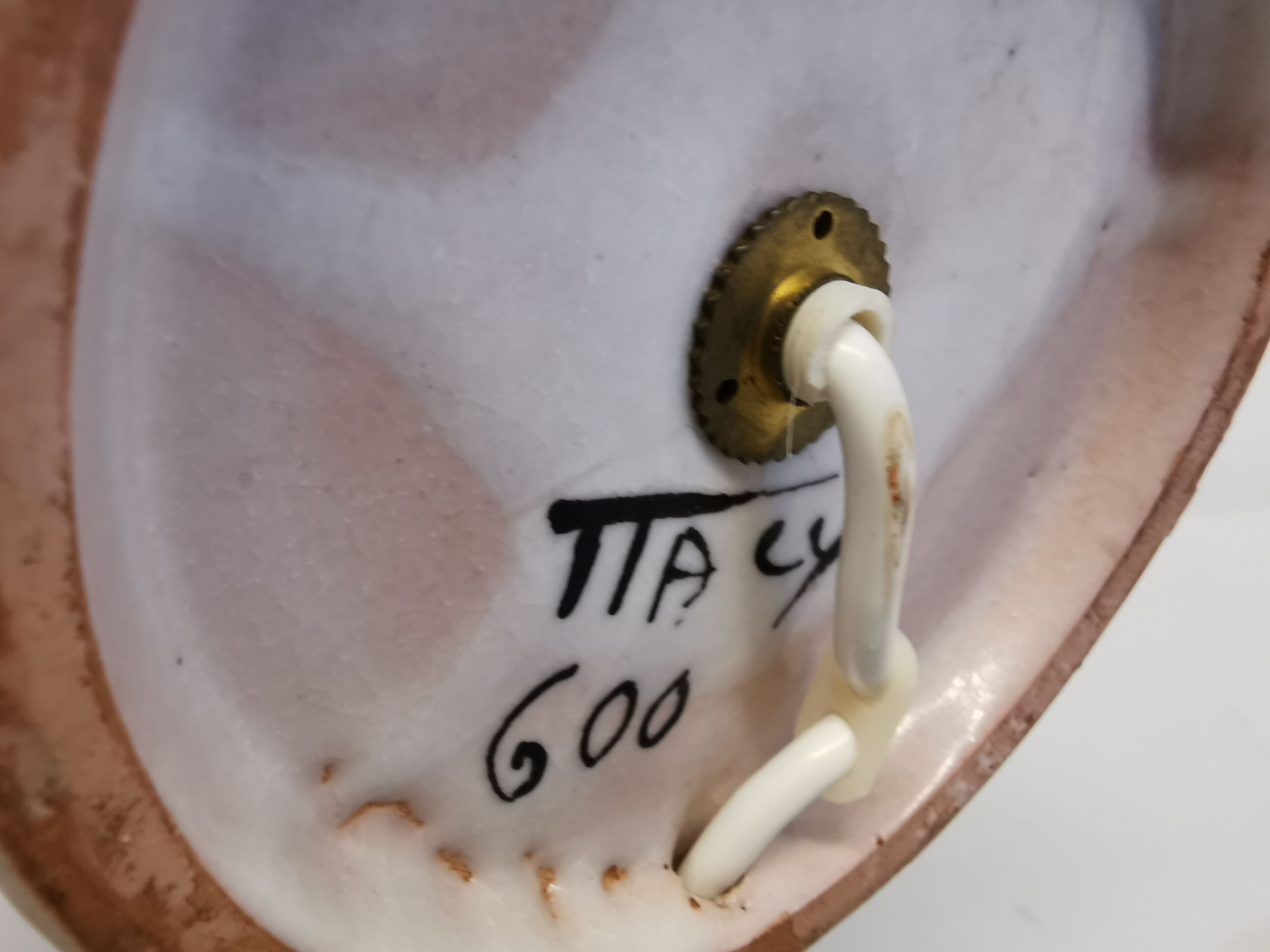 Italian table lamp in beautiful cracked glaze. estimated 1960s