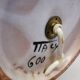 Italian table lamp in beautiful cracked glaze. estimated 1960s