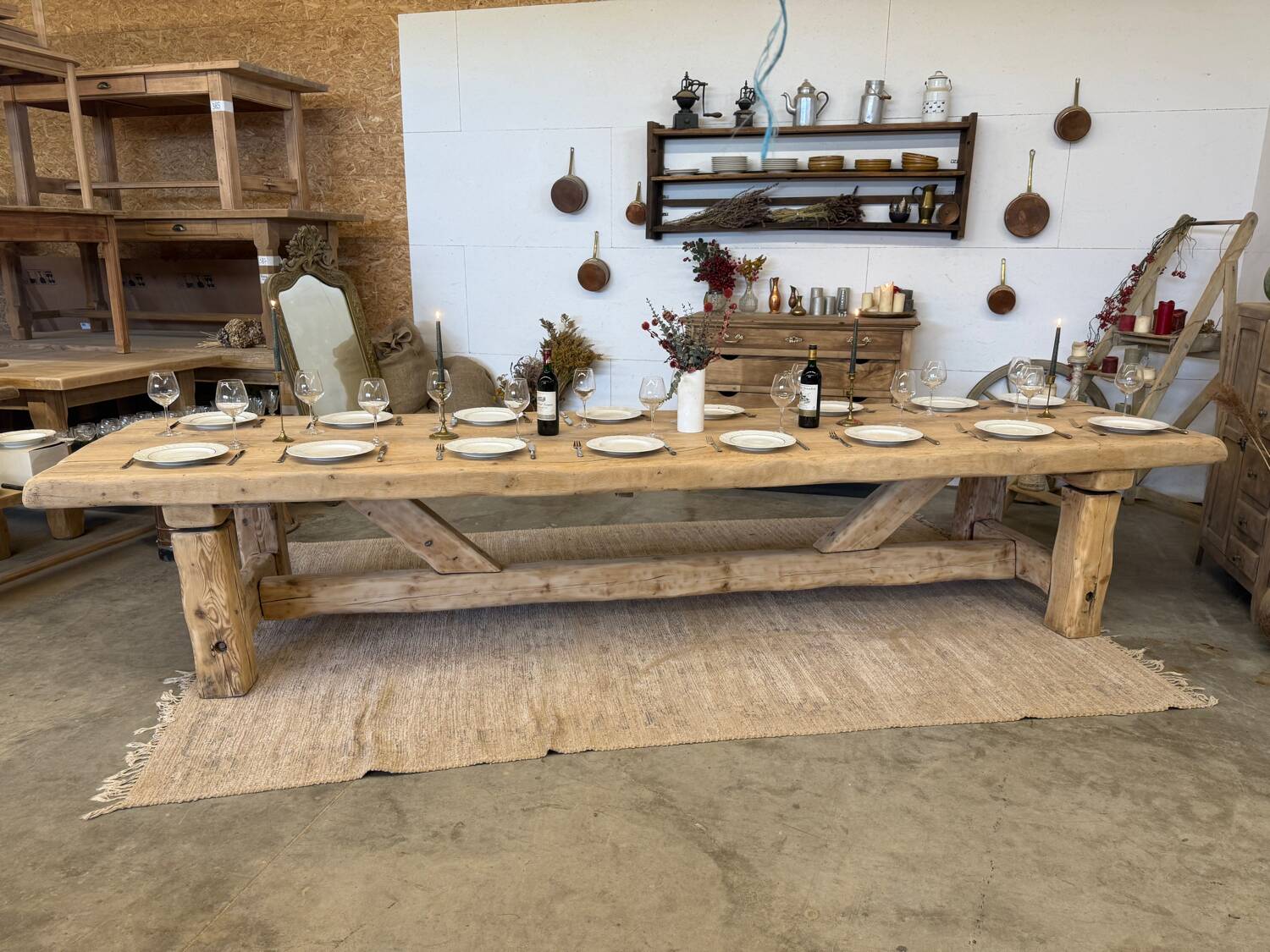 Very large renovated farmhouse table