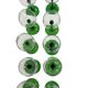 Set of 10 vintage green glass wine glasses Luminarc Alsace