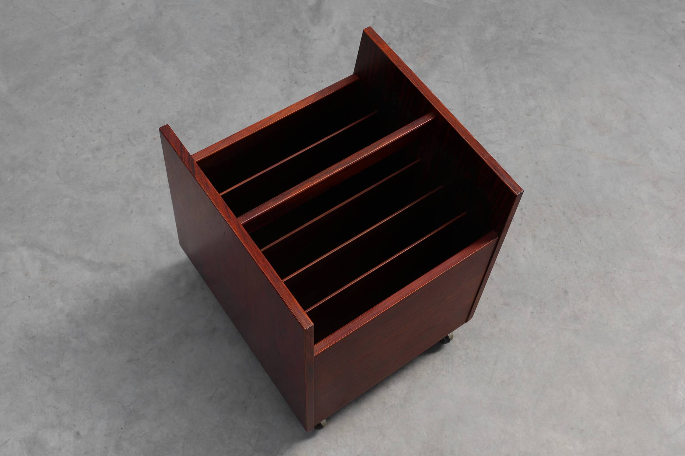 Magazine LP Caddy Rack by Rolf Hesland for Bruksbo, Norway 1970s