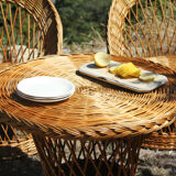 Vintage wicker chairs and table