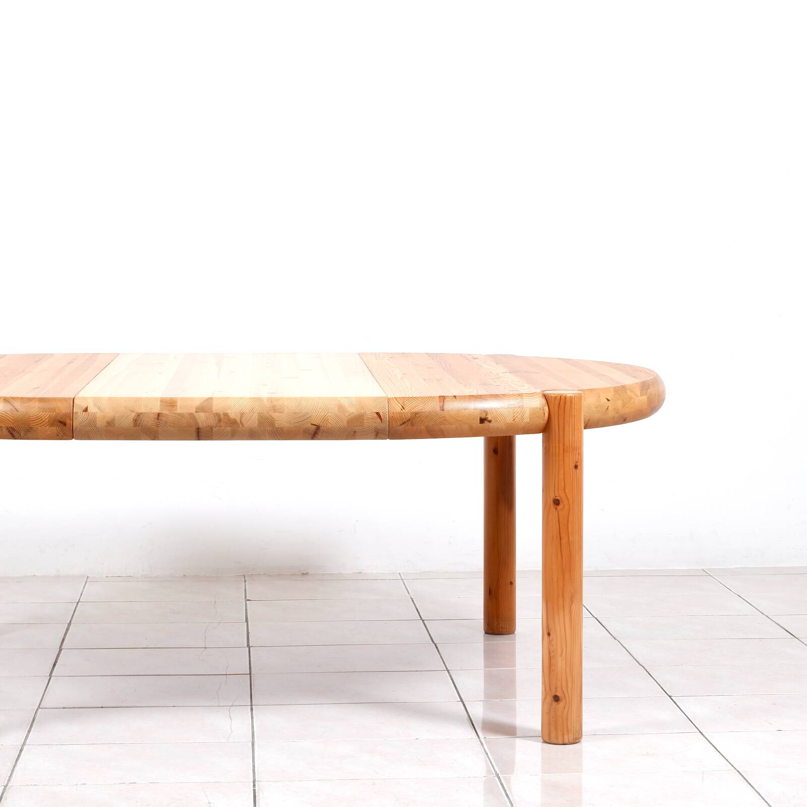 Large pinewood extendable dining table by Rainer Daumiller for Hirtshals Sa