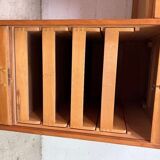 Vintage desk with rolling doors
