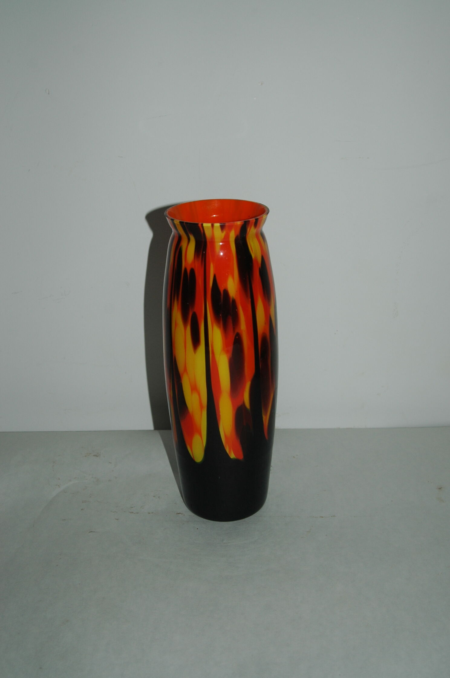 1960s glass paste vase