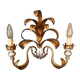 Gold metal wall light