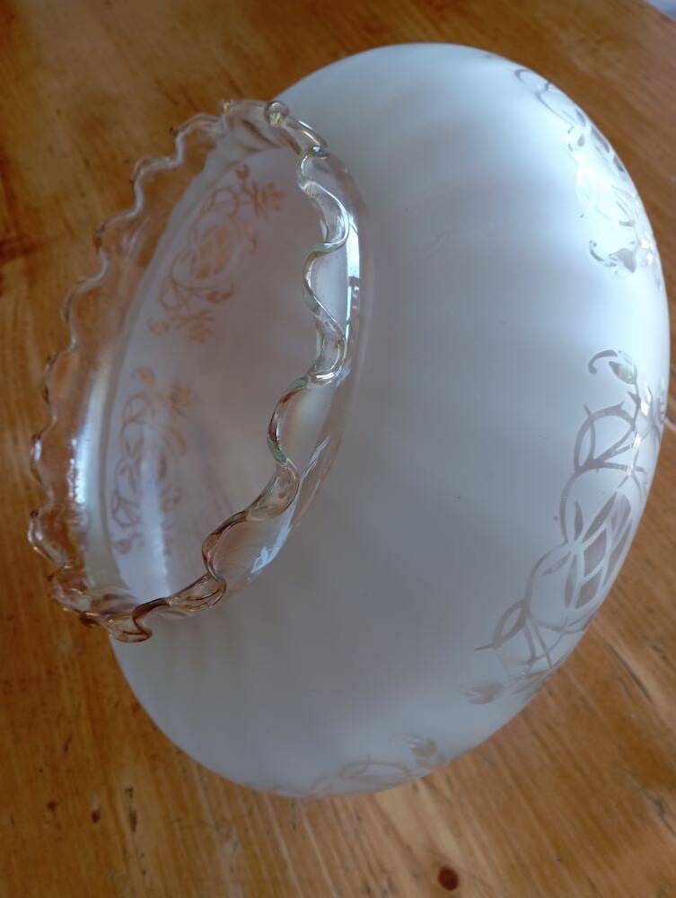 Frosted and smoked glass globe