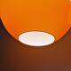 Vintage orange opaline glass pendant light (4 available), 1970s