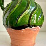 Green glazed terracotta pitcher