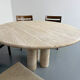 Large dining table Roche Bobois travertine Italian design 1970s