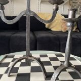 Paire de chandeliers français brutalistes