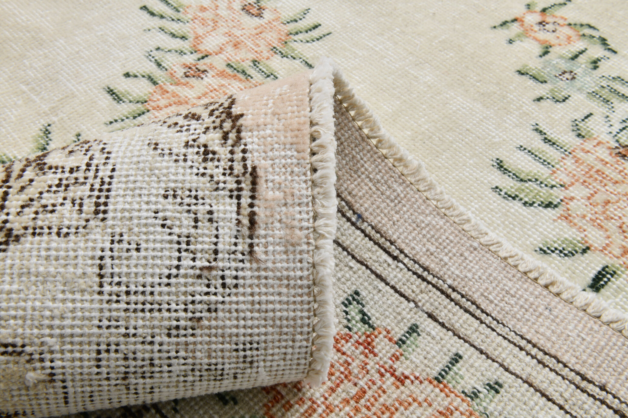 7x10 shades of beige turkish rug, 211x320cm