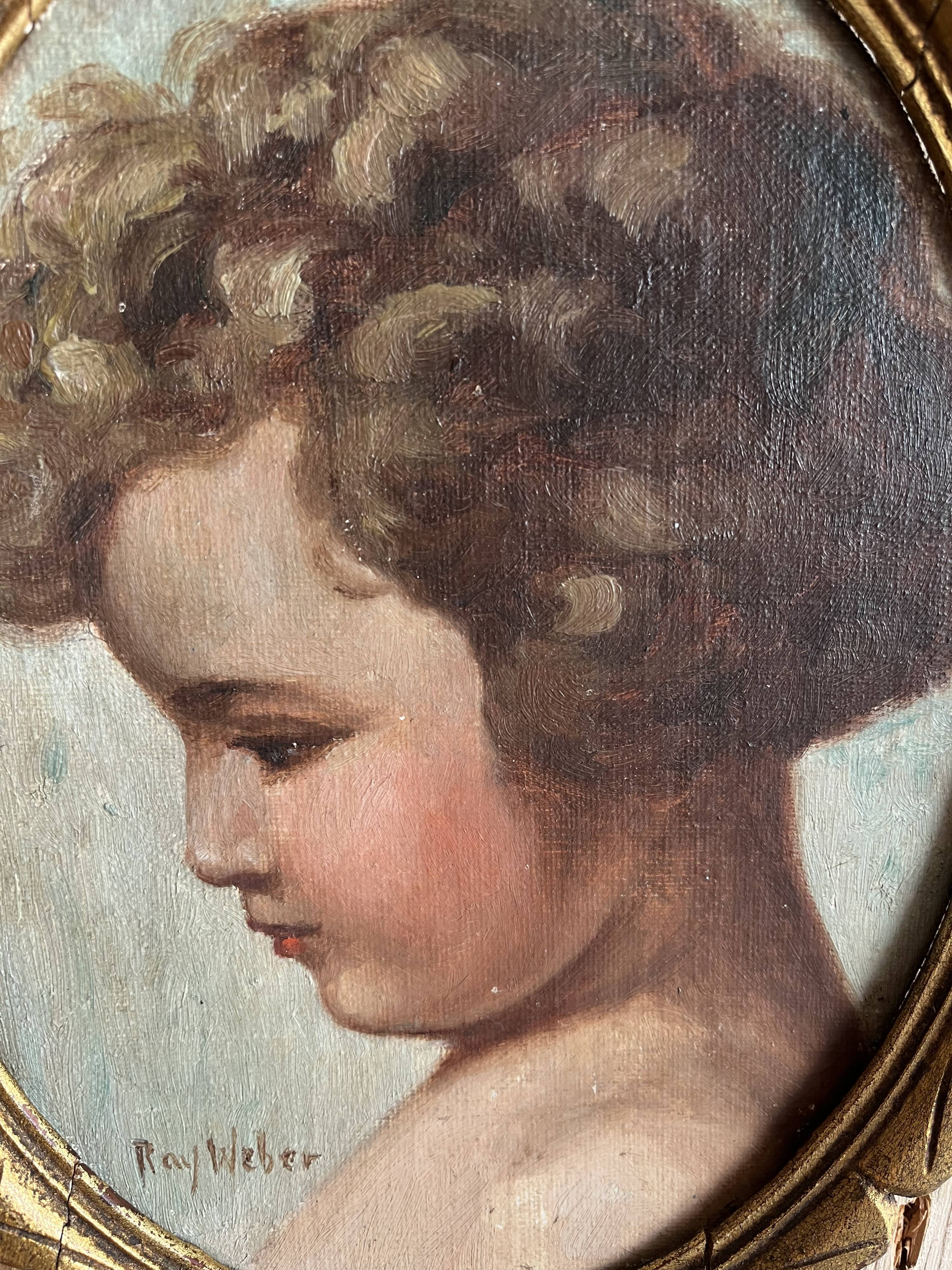 Pair of old portraits