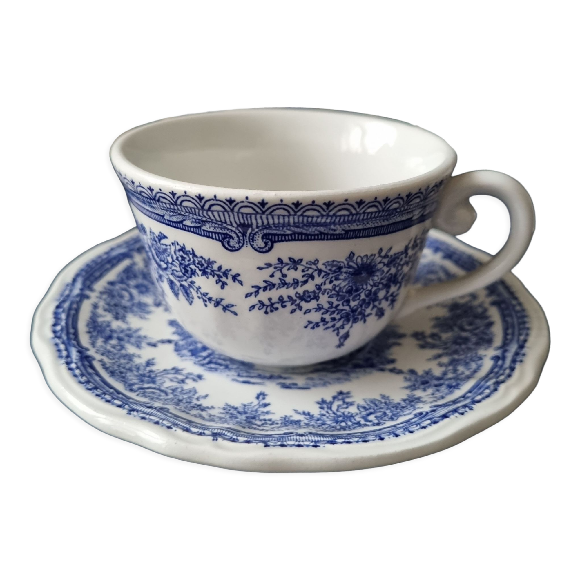 Old coffee set in Lunéville earthenware
