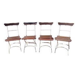 Lot 4 chaises jardin - bistrot
