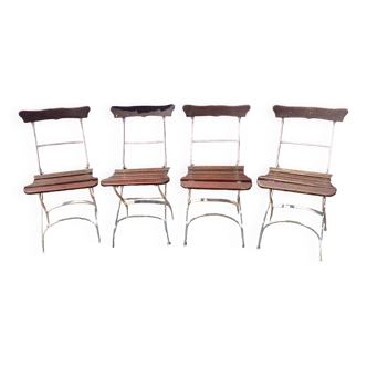 Lot de 4 chaises de jardin / bistrot